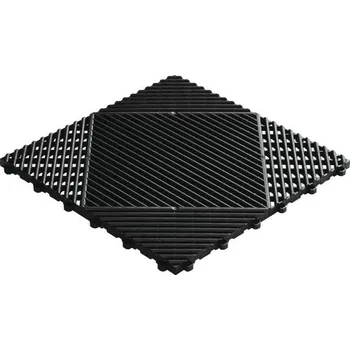 Venkovní dlažba Plastová dlaždice Florco Classic 40 x 40 cm s klick systémem černá balení 6 ks