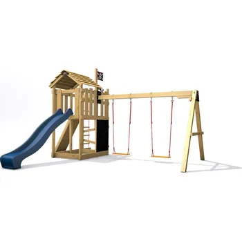 Dětské hřiště Dětské hřiště Monkey´s Home Malý pirát RED s modrou skluzavkou 2024