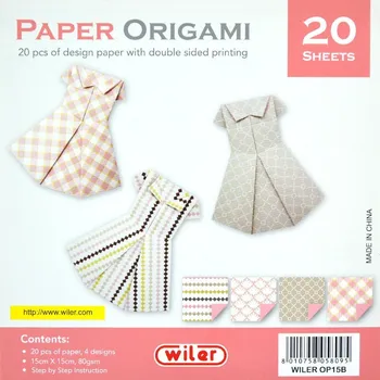 Výtvarný papír Sada papírů na origami II, 15 x 15 cm, 80 g, 20 l.
