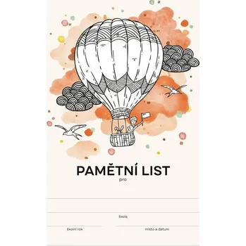 Tiskopis Pamětní list - létající balón