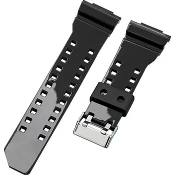 Řemínek na hodinky Plastový řemínek Ricardo 16mm (pro Casio G-Shock GA-100, GA-110, GD-120, GLS-100), černý V8