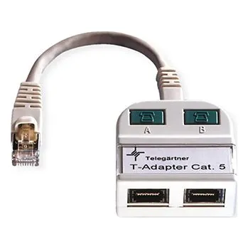 Konektor TELEGARTNER Y adaptér kat. 5e, 1xM/2xF, UTP (2x ISDN), 15cm (100023152) - 21.17.3034