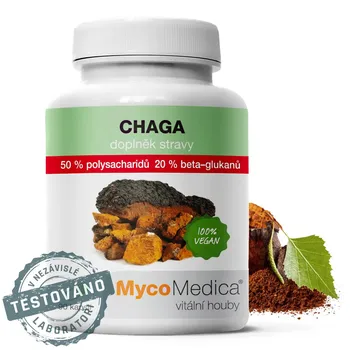 Přírodní produkt MycoMedica Chaga 50 % 500 mg 90 kps.