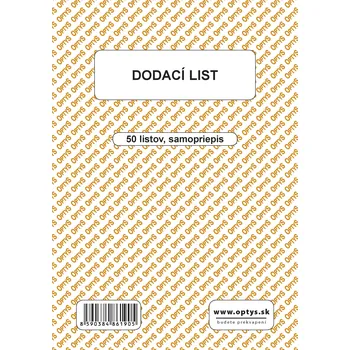 Tiskopis Dodací list A5, samoprepis, 50 listov, Slovensko