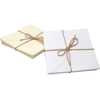 Sada přání s obálkou, 14 x 14 cm, krémová, 10 ks