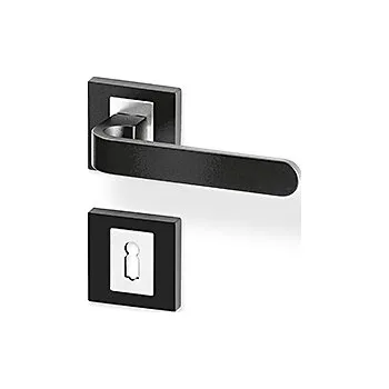 Dveřní kování Dveřní kování ACT Folos RHR (černá/efekt nerez), klika-klika, Otvor pro obyčejný klíč BB, AC-T Č (černá)