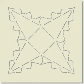 Vánoční dekorace Šablona krabička vánoční stromek, 5,5 x 10 cm, plast