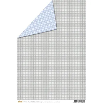 Kancelářský papír Papír A4, káro, šedá/modrá - oboustranný