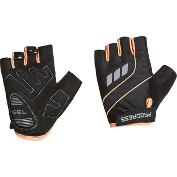 Cyklistické rukavice Cyklistické rukavice PROGRESS Calamita Mitts černá-meruňková Velikost: XS
