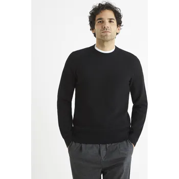 Pánské oblečení Celio Svetr Bepic s kulatým výstřihem - Pánské Celio černá 1813465