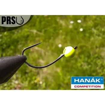Rybářský háček Tungstenová hlavička bez protihrotu Hanák velikost 8 barva Fluo - 0,6g