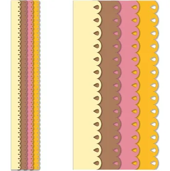 Vánoční dekorace Výřez skládaná rozeta malá 2, průměr 3 cm a 5 cm, 8 ks