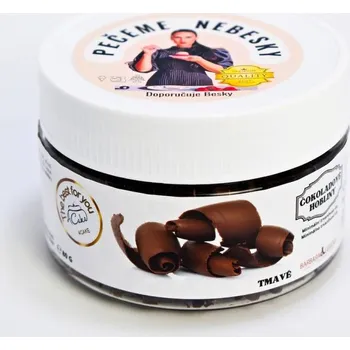 Jedlá dekorace na dort Dortisimo Čokoládové hobliny tmavé (80 g) Besky edice