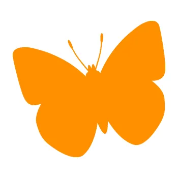 Samolepící dekorace Motýl 011 levá (06 - oranžová) SAMOLEPKA NA AUTO, NÁLEPKA, FÓLIE, POLEP, TUNING, VLASTNÍ TEXT, TISK, AUTOSAMOLEPKY.cz, POLEPY, OBRÁZEK, LOGO, 3D STICKERS