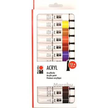 Výtvarná barva Sada akrylových barev 12 ml, 12 ks