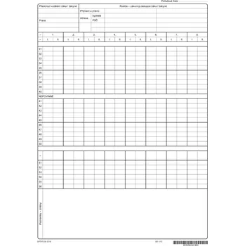 Třídní výkaz pro víceletá gymnázia - třídní výkaz žáka (podle počtu žáků ve třídě)