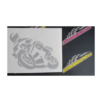 Samolepící dekorace SAMOLEPKA Motorka 040 levá road racing (09 - bílá) NA AUTO, NÁLEPKA, FÓLIE, POLEP, TUNING, VLASTNÍ TEXT, TISK, AUTOSAMOLEPKY.cz, POLEPY, OBRÁZEK, LOGO, SAMOLEPKY