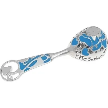 Stříbrné dětské chrastítko modré