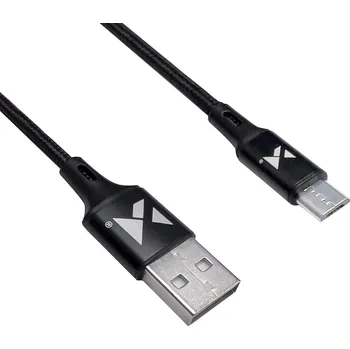 Datový kabel Wozinsky WUC-M1B USB kabel Micro USB / 1m / 2,4A černý