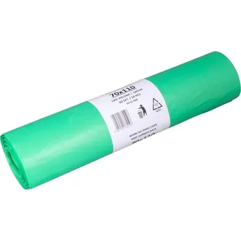 Pytle na odpadky Odpadkové pytle HDPE 120 l, 70*110 cm, zelené, role 50 ks