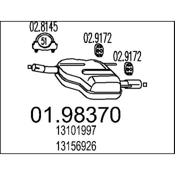 Auto-moto Zadní tlumič výfuku MTS 01.98370