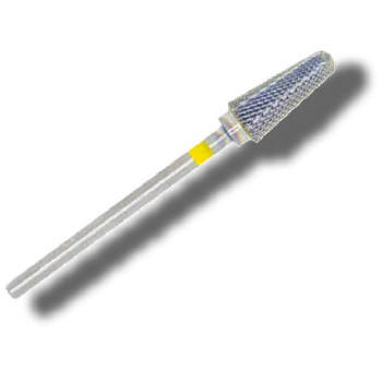 Fréza - super jemná žlutá - vhodná na gel lak (Karbidová, tvrdokov)