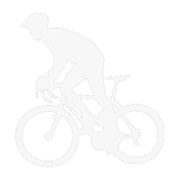 Polep vozidla SAMOLEPKA Cyklista 003 levá (09 - bílá) NA AUTO, NÁLEPKA, FÓLIE, POLEP, TUNING, VLASTNÍ TEXT, TISK, AUTOSAMOLEPKY.cz, POLEPY, OBRÁZEK, LOGO, SAMOLEPKY