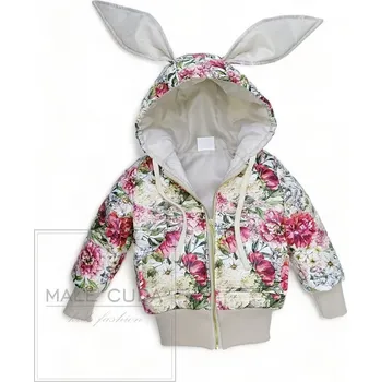 Male Cuda Prošívaná bunda s králičíma ušima 110 béžová