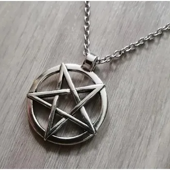Řetízek Náhrdelník a přívěšek Supernatural (pentagram)