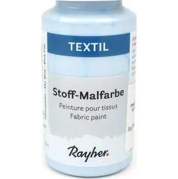 Speciální výtvarná barva Barva na textil Rayher nezažehlovací, nebesky modrá, 50 ml