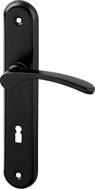 Dveřní kování ACT Viola (černá), klika-klika, Otvor pro obyčejný klíč BB, AC-T Č (černá), 90 mm