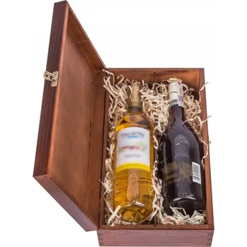 Dárková krabička Krabička na 2 láhve Carmen - medová