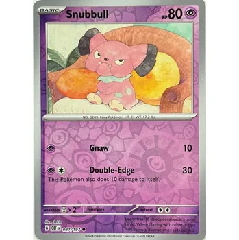 Společenská hra Pokémon karta Snubbull 087/197 Reverse Holo