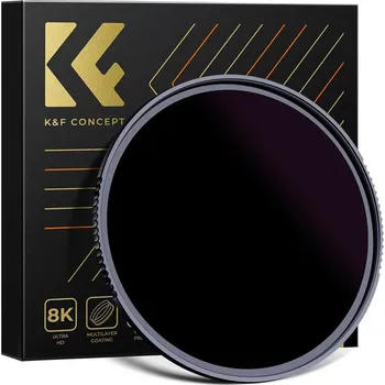 K&F 55mm Solar Filter ND100000,16.6-Stop Solid Neutral Density Filter, Nano-X Series
