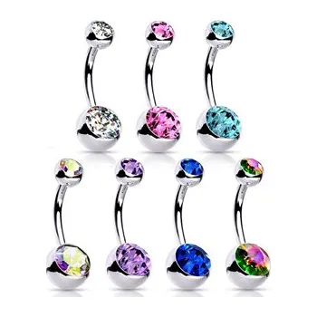 Piercing TIT1009C-161258 Piercing do pupíku vnitřní závit TITAN, 1,6 x 12 mm