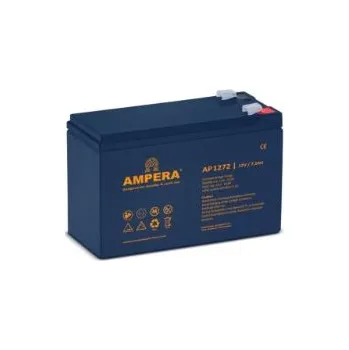 Záložní baterie Baterie AMPERA AP1272 C5 AGM 12V 7,2 Ah 151x65x100 F2 5L (je ideální pro použití v záložních zdrojích /UPS/, protipožárních systémech /EPS/, poplašných systémech a sledovacích nebo telekomunikačních zařízeních)