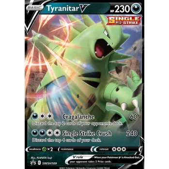 Karetní hra Pokémon SWSH109 Tyranitar V - Black Star Promos