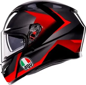 Helma na motorku AGV přilba K-3 Striga matt black/grey/red - XL