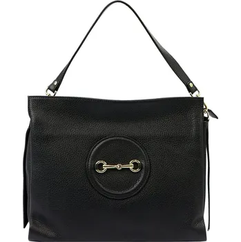 Kabelka Kožená kufříková kabelka Luka 20-043 černá