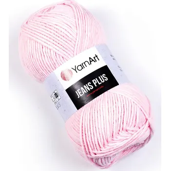 Příze Pletací / háčkovací příze YarnArt JEANS PLUS 74 světle růžová, jednobarevná, 100g/160m
