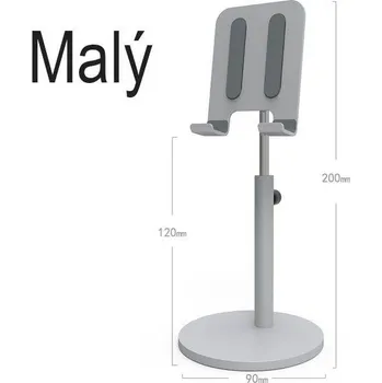 Držák telefonu | stojánek na tablet - malý šedý