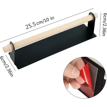 Držák na utěrky | držák na toaletní papír - černá 25 x 6 cm