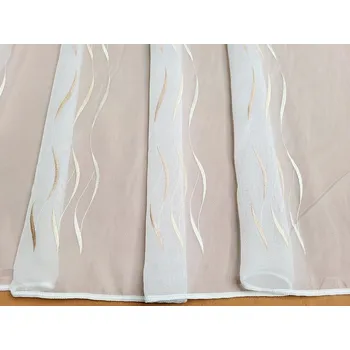 GERSTER Záclona voál s béžovou výšivkou Gerster 195/0200 300 cm