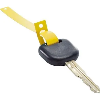 Klíčenky - visačky na klíče s poutkem plastové, balení 1000 ks, žluté