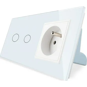vypínač WELAIK dotykový vypínač ř.5+zásuvka FR- bílá set.