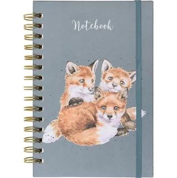 Blok Wrendale Designs Kroužkový blok Wrendale Designs "Snug as a Cub", A5, 90 l., linkovaný - Lišky