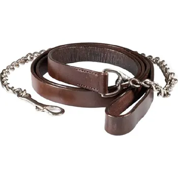 Vodítko pro psa Vodítko s řetízkem kožené Pool's Barva: světle hnědá