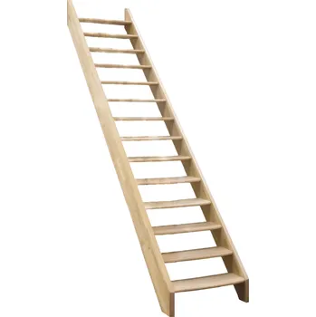Schodiště Dřevěné schody Minka Classic Smrk rovné 85 x 300cm masivní schodiště ze smrkového dřeva
