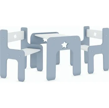 Psací stůl Stůl + 2 dvě židle - hvězda šedá