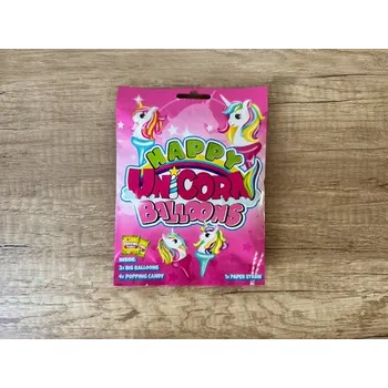 Bonbon Happy Unicorn Balloons - Práskací bonbóny 8g